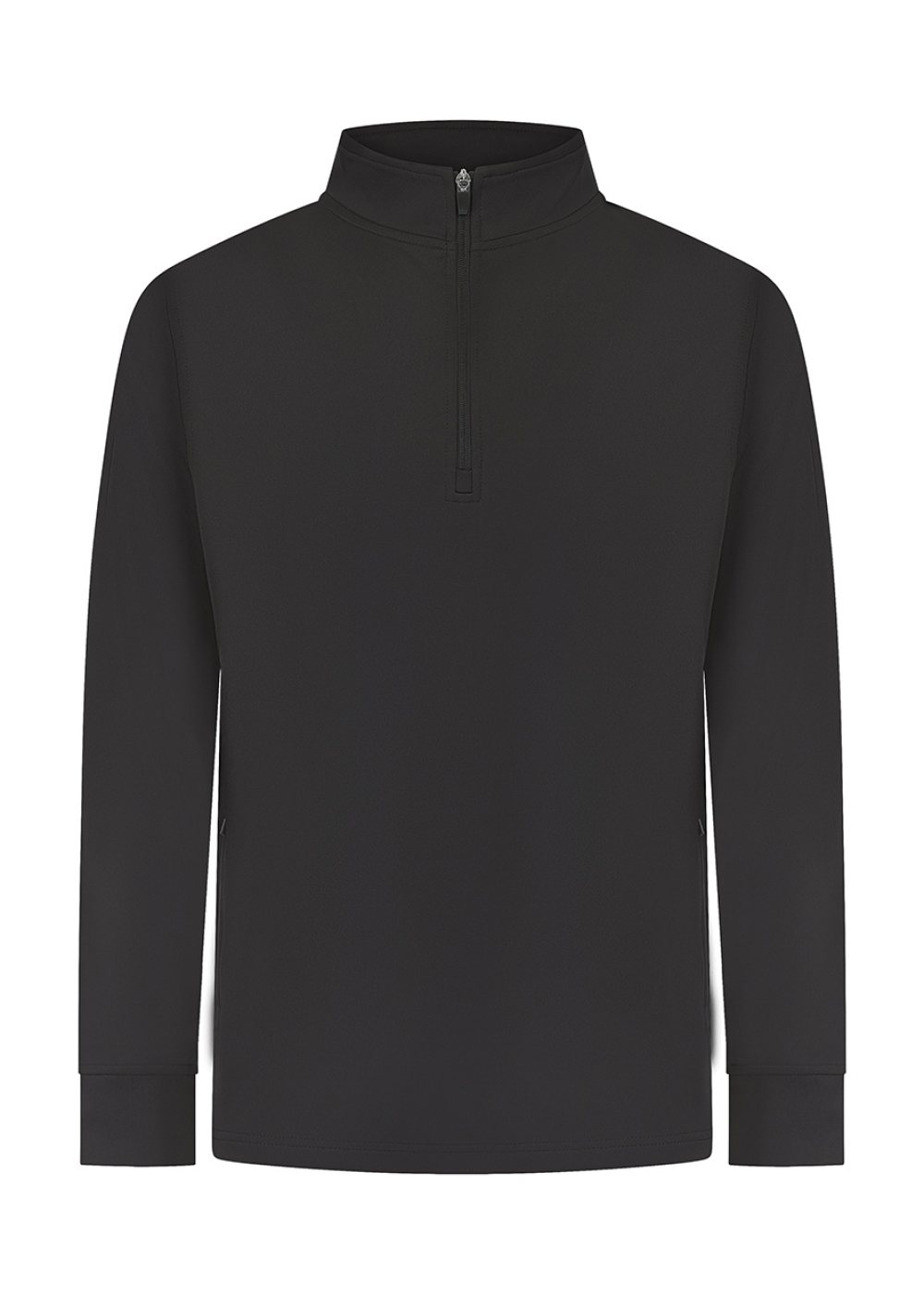 Quarter Zip Track Top in Black